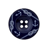 Пуговица "Якорь" с 4 отверстиями, размер 15мм, пластик, Union Knopf by Prym, U0453578015006801-22