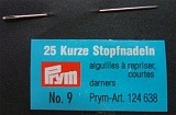 Иглы ручные д/штопки короткие, №9, 25шт в коробке 124638