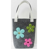Набор для шитья из фетра "Сумочка. Цветы на сером", Kleiber, 931-04