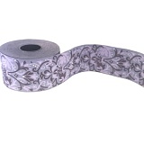Купить недорого   Лента атласная "Фиолетовый орнамент"", ширина 50мм, Acufactum Ute Menze, 35075-02  в интернет магазине Фэмили хоби