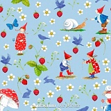 Ткань "Клубника летняя Пиппа + Пелле", ширина 155см, Acufactum Ute Menze, 3523-746