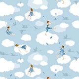 Ткань "Облачные дети", ширина 145см, Acufactum Ute Menze, 3523-640