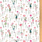 Ткань "Цветок счастья", ширина 145см, 100% хлопок, Acufactum, 3523-929