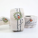 Купить недорого   Тесьма декоративная "Снегирь на березе", ширина 50мм, Acufactum Ute Menze,  в интернет магазине Фэмили хоби
