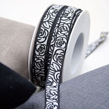 Купить недорого   Тесьма декоративная "Графические розы", ширина 16мм, Acufactum Ute Menze,  в интернет магазине Фэмили хоби