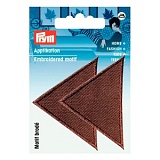 Термоаппликация "Треугольники" 60*40мм, большие, коричневый цв. 925469