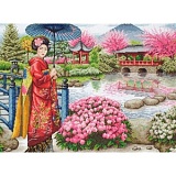 Купить недорого   *  Набор для вышивания Maia "The Japanese Garden" 30*40см, MEZ Венгрия, 5678000-01024  в интернет магазине Фэмили хобби