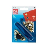 Блочки для ремня, внутренний диаметр 4мм, латунь, золотистый, 50шт в упаковке, Prym, 542401