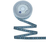 Купить недорого   Тесьма декоративная "Орнамент серебристо-бирюзовый", ширина 16мм, Acufactum Ute Menze, Германия  в интернет магазине Фэмили хоби