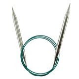 Спицы круговые "Mindful" 9мм/100см, нержавеющая сталь, серебристый, KnitPro, 36127