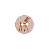 Пуговица с 2 отверстиями, размер 15мм, пластик/хлопок, Union Knopf by Prym, U0453679015004601-22