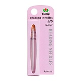 Иглы ручные для бисера, размер 0,45*51мм (№ 10L), сталь, Tulip, TBN-001e