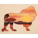 Купить недорого   Набор для вышивания Maia "Lion Silhouette" 20*26см, MEZ Венгрия, 5678000-05041  в интернет магазине Фэмили хобби