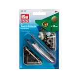 Кнопки "Спорт & Кэмпинг", диаметр 15мм, латунь, состаренной латуни, 10шт в упаковке, Prym, 390199