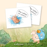 Заплатка "Das Leben ist schon" /Жизнь прекрасна/ 40*50мм, Acufactum Ute Menze, 35358