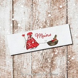 Этикетка тканая "Meins" 20*55мм, 100% полиэстер, Acufactum Ute Menze, 35307