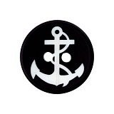 Пуговица "Якорь" с 2 отверстиями, размер 20мм, пластик, Union Knopf by Prym, U0451688020008001-20