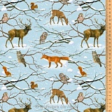 Ткань "Животные зимой", ширина 145см, 100% хлопок, Acufactum Ute Menze, 3523-822