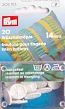 Бельевые пуговицы обтянутые нитками, стойкие к кипячению, 14мм, белый, 18шт в блистере 302153