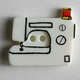 Пуговица, размер 25мм, пластик, белый, Dill, 280798/25-24