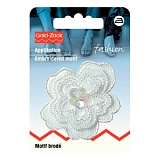 Термоаппликация эксклюзивная, с блестками "Цветок", 47*56мм, Prym, 926160