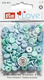 Серия "Prym Love" - Набор кнопок "Color Snaps Mini" с имитацией стежка, диаметр 9мм, Prym, 393601