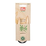 Серия "Prym 1530" - Спицы круговые укороченные 10мм/40см, бамбук, натуральный, Prym, 222534