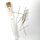 Булавки со стеклянными головками, для шитья "Sakura", размер 0,5*35мм, сталь, Tulip, THN-096e