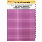 Коврик для резки складной, размер 60*45см в развернутом виде, пластик, розовый, Kleiber, 701-05