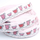 Купить недорого   Тесьма декоративная "Чайные чашки", ширина 20мм, Acufactum Ute Menze,  в интернет магазине Фэмили хоби