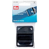 Пряжка регулировочная с фиксатором, пластик, 40 мм, черный цв. 416392