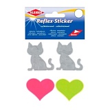 Набор аппликаций, самоклеящиеся, светоотражающие "Кошки и Сердечки", Kleiber, 611-82