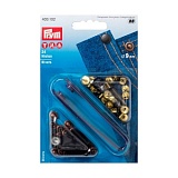 Клёпки, двусторонние, диаметр 9мм, латунь, состаренной меди/черный, 24шт в упаковке, Prym, 403102