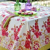 Скатерть "Flowery red-green" 150*150см, Mas d'Ousvan, 35.90.150
